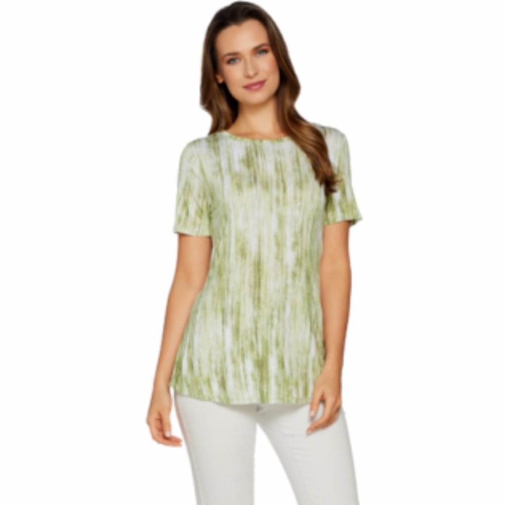 Lisa Rinna Collection Printed Knit Top with Open Back Detail